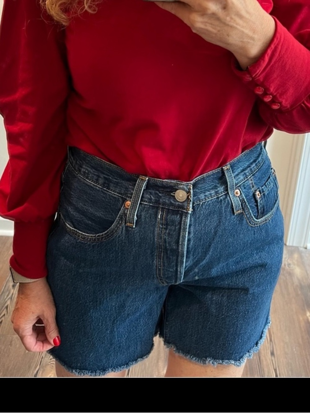 Levis Cut offs Pure cotton button fly size 30 dark denim levi's Jean shorts